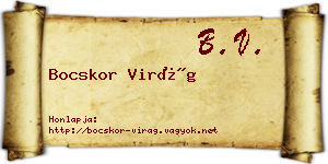 Bocskor Virág névjegykártya